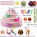 Suhaco 21 Pack Cat Toys for Indoor Cats Interactive Kitten Toy Fun Roller 3 Level Cat Ball Toys with Catnip Ball Self Play Cat Feather Wand Kitty Toy for Boredom (Pink) 21 Pack Pink - Buy Online on SooperMarket.com