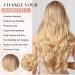 Kellynee Ombre Blonde Wig for Women - Synthetic Hair with Dark Roots | Perfect for Everyday Halloween Parties & Cosplay - Buy Online on SooperMarket.com