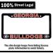 Georgia Bulldogs License Plate Frame Cover Black Slim Design 12.25 x 6.25 | EliteAuto3K Perfect Gift for Sports Fans - Buy Online on SooperMarket.com
