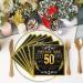Vintage Black Gold 50th Birthday Napkins - 40 Pack Disposable Cocktail Napkins for Men s 50s Party Decorations - Buy Online on SooperMarket.com