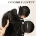 FESHFEN Invisible Wire Hair Extensions 20 Inch | Long Wavy Synthetic Hairpiece for Women | Brown Highlighted Caramel Blonde - Buy Online on SooperMarket.com