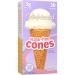 ENLIGHTENED ICE CREAM Sugar-Free Ice Cream Cones - Vegan Friendly Sugar Free Dairy Free - Low Calorie (30 Calories) - Low Carb (Net 3g) - 12pk