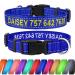 Tagme personalized dog collar for small dog with embroidered reflective nylon dog collar with pet name & telephone number king blue s s (1 Pack) royal blue