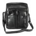 Paul Walter Genuine Leather Black Crossbody Shoulder Bag for Unisex/Travel kit Handbag Messenger Bag