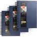 Arteza Watercolor Sketchbook 5.5x8.5-inch 3-Pack Blue Hardcover Journal, 96 Sheets, 140lb/300gsm, Spiral Bound Watercolor Paper Pad for Gouache, Acrylics, Pencils - 5.5x8.5 inch - Buy Online on SooperMarket.com