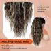 PORSMEER 18 Inch Claw Ponytail Extension Multi Layered Clip on Ponytail Extension for Women Long Curly Wavy Hair Extensions Natural Fluffy Synthetic Clip in Hairpiece for Daily (Brown with platinum) Ash brown with platinum - Buy Online on SooperMarket.com