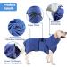 Happy Hachi Microfiber Dog Bathrobe - Super Absorbent & Fast Drying Towel for Small Medium & Large Dogs & Cats - Washable Beach Towel (Blue L) - Buy Online on SooperMarket.com