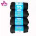 100% Brazilian Wool Hair Acrylic Yarn for African Braids/Senegalese Twist/Faux Locs/Wraps - Natural Black (4pcs) with Crochet Hook - Buy Online on SooperMarket.com