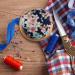 Japanese Style Wooden Base Pin Cushion for Sewing and Crafting - Buy Online on SooperMarket.com
