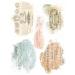 Script Pieces Overlay Rice Paper  8 x 10.5 inch - 6 x Different Printed Mulberry Paper Images 30gsm Visible Fibres for Decoupage Crafts Mixed Media Collage Art - Buy Online on SooperMarket.com