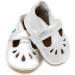 Dotty Fish Soft Leather Baby Shoes | Classic T-Bar Girls' Shoes | Non-Slip Suede Soles | 0-6 Months - 2-3 Years | Silver - Buy Online on SooperMarket.com