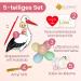 Gl cksgut Rattierorch Baby Pink 100 cm | 5-Part Birth Stork Set with Name Tag Greeting Card & Pen | Perfect Birth Gift for Baby Girls | Indoor & Outdoor Decoration - Buy Online on SooperMarket.com
