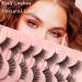 Heracks Half Lashes 14 Pairs - Natural Wispy Cat-Eye Faux Mink False Eyelashes with Clear Band - Reusable DIY Cluster Lashes - 2 Styles Mixed for Soft and Fluffy Look - 3/4 Corner Lashes - By Heracks - Buy Online on SooperMarket.com