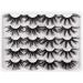 Geeneiya 6D Wispy 25mm Mink False Eyelashes Pack - 2 Styles Mixed | Dramatic Thick Volume Lightweight Fake Lashes - Buy Online on SooperMarket.com