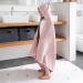 Ehrenkind Hooded Towel - Soft Organic Cotton Baby Bath Towel 100x100 cm in Rose | Perfect Newborn Gift & Essential Baby Equipment - Buy Online on SooperMarket.com