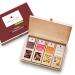 Wellnut Christmas box: 4 premium nut and chocolate snacks in the gift box made of birch wood "Merry Christmas" |For parents brother -in -law sister colleague or friend |Free from additives 4 snacks in birch wood box