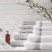 Aston & Arden Aegean Striped Turkish Hand Towels - Set of 4, 600 GSM, Eco-Friendly Cotton Blend, Weathered Grey - Buy Online on SooperMarket.com