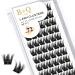 Cluster Lashes D Curl 10mm 72 Clusters B&Q Lash Clusters Individual Lashes Volume Eyelash Clusters DIY Lash Extensions Soft Wispy Cluster Eyelash Extensions DIY at Home (B37 D-10mm) D-10 mm B 37