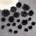 21 Pieces Flower Hair Clips Rose Flower Hair Barrettes Boho Bride Claw Clip Hawaiian Artificial Flower Hairpin Clip Brooch Pin Headpiece Hair Accessories for Girls Wedding Party Halloween (black) - Buy Online on SooperMarket.com