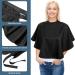 6-Piece Black Makeup Cape Set: Waterproof Comb-Out & Shaving Apron for Beauty Salon & Home Use - Buy Online on SooperMarket.com