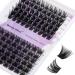 Individual Lashes 0.07mm Cluster Lashes D Curl 12-16mm Mixed Long Individual Eyelashes Cluster DIY Lash Extensions Reusable Soft and Wispy Cluster Eyelash Extensions(KLS45/KLS52-D-MIX12-16) RR-12-16mm KLS45+KLS52-0.07D