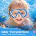 Buy Children's Diving Goggles - 180 Snorkel Mask with Nose Protection & Earplugs for 4-12 Years - Blue - Buy Online on SooperMarket.com