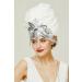 BABEYOND Carnival Feather Headpiece - White 1920s Flapper Showgirl Headband - Buy Online on SooperMarket.com