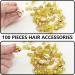 Hair Beads for Braids Xerteam 100 Pieces Hair Jewelry Rings Gold Hair Accessories Hair Cuffs and Braid Rings Hair Charms Dreadlock Accessories FOR Girl Women Men Hair Braids Decoration - Buy Online on SooperMarket.com