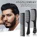3-Piece Wide Tooth Detangling Hair Comb Set | Carbon Fiber Styling Cutting Comb for Women | Anti-Static Heat Resistant | Ideal for Curly, Straight, and Long Hair | Black - Buy Online on SooperMarket.com