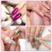 Dazzl Nail Art Brushes for Gel Nails - 8PCS Glitter Handle Brushes in 8 Designs for Painting, Dotting, Drawing - Alloy & Acrylic Material - Buy Online on SooperMarket.com