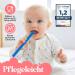Bite Tube Set - 6 BPA-Free Silicone Dental Aids with 2 Cleaning Brushes for Baby Teething - Grayling & Violet Root Colors - Buy Online on SooperMarket.com
