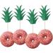 HomeSoGood 48PCS Pineapple Cupcake Toppers Pineapple Donut Theme Tropical Green Cake Decorations - Buy Online on SooperMarket.com