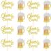 Arthsdite 24Pcs Cheers Beer Mug Cupcake Toppers Beers Cake Topper Decorations Cheers Beer Festival Celebrating Birthday Party Supplies - Gold Glitter - Buy Online on SooperMarket.com
