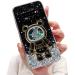 Tivenfezk Nadoli for Samsung Galaxy S10 Plus Treibsand B r Astronaut Hidden Stand Shell caricature glitter astronaut stand soft silicone bling cell phone case.