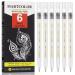 MARTCOLOR White Gel Pens Set 6 Pack 0.8mm Fine Point Pens Gel Ink Pens For Artists Archival Ink Pens White highlight Pens for Black Paper Drawing Illustration Sketching Writing