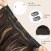 FESHFEN Invisible Wire Hair Extensions 20 Inch | Long Wavy Synthetic Hairpiece for Women | Brown Highlighted Caramel Blonde - Buy Online on SooperMarket.com