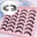 Russian False Eyelashes - Natural D Curly Strip Lashes for Parties, Weddings, Birthdays - 14 Pairs - Buy Online on SooperMarket.com