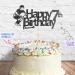 Cakeshop Cake Decoration Pack | Scooter Birthday Theme Premium Double Sided Glitter Card Cake Topper Sign & 25g Party Pack of Cake Sugar Sprinkles | Custom Age Cake Decorations (Black) Non-Prime Glitter Card: Black - Buy Online on SooperMarket.com