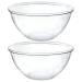 PLASTICPRO Disposable 150 Ounce Round Crystal Clear Plastic Serving Bowls Party Snack or Salad Bowl Chip Bowls Snack Bowls Candy Dish Salad Container Pack of 2 2 150 OUNCE