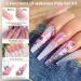 Pink Nude Glitter Poly Gel Nail Kit with Lamp - Easy Quick Builder Gel with Rhinestone & Dual Forms - Complete Poly Nail Gel Kit in Nude Pink Colors - Buy Online on SooperMarket.com