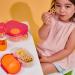 b.box Food Storage Container with Two Sealed Compartments | Reusable Snack Box for Kids | Silicone Material | Open/Close Clip | Ocean Breeze - Buy Online on SooperMarket.com