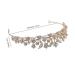 Bridal Rhinestone Crystal Tiara Crown - Rose Gold | Perfect for Wedding, Prom, Birthday, and Pageant Veil Headband - Buy Online on SooperMarket.com