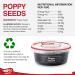 Tropgo Poppy Seeds 200g - Gluten Free Poppy Seeds in Resealable and Recyclable Tub - Non-GMO Poppy Seeds for Eating - Enhance Baking and Cooking - Buy Online on SooperMarket.com