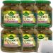 Khne Schlemmertpfchen Mild-spicy extra crunchy gherkins refined with Balsamico Bianco 6-pack (6x300g jar) + usy block
