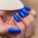 Buy Novo Ovo Blue Holographic Angular Press-On Nails - Small Artificial Fingernails with Glue for Easy Application | International Shipping Available - Buy Online on SooperMarket.com