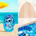 TCXDG Skipper Skimboard 35&41 Inch Wooden Beginners Skim Board - Easy Grip Sand Board for Beach - Blue Skeleton Design - Buy Online on SooperMarket.com