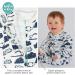 100% Cotton Two-Way Zipper Baby Sleepsuit Unisex Onesie 12-18 Months Navy Clouds - Buy Online on SooperMarket.com