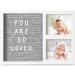 Felt Letter Board Baby Keepsake - Baby Picture Frame, Announcement Message Felt Board & Letterboard Letters, Gender Reveal Gifts, My First Year Picture Frame, Ultrasound Picture Frame (Alpine White)