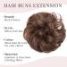 Voluminous Dark Brown & Light Auburn Hair Extensions - Versatile Hair Ties & Updos | 40g Ponytail & Dutt - Buy Online on SooperMarket.com
