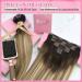 Youngsee 40cm Clip-In Real Hair Extensions - Balayage Brown Ombre Blonde 120g (7 Pieces) for Women - Buy Online on SooperMarket.com